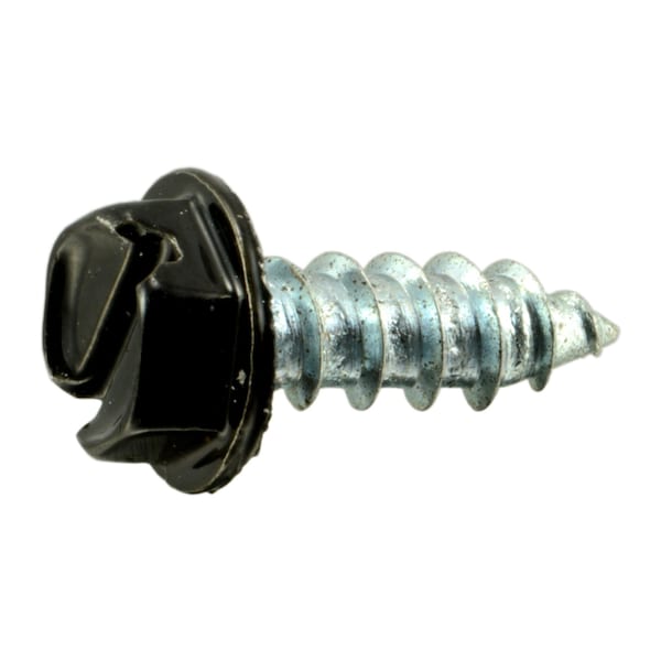 Midwest Fastener Sheet Metal Screw, #8 x 1/2 in, Painted Steel Flange Hex Head Slotted Drive, 40 PK 37941 - main